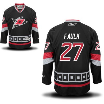 Justin Faulk Carolina Hurricanes #27 Alternate Big And Tall Jersey - Black