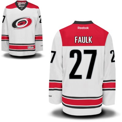 Justin Faulk Carolina Hurricanes #27 Road Big And Tall Jersey - White