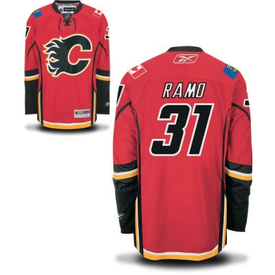 Karri Ramo Calgary Flames #31 Home Big And Tall Jersey - Red