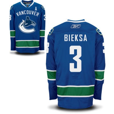 Kevin Bieksa Vancouver Canucks #3 Home A Patch Big And Tall Jersey - Blue