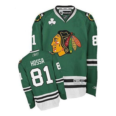 Marian Hossa Chicago Blackhawks #81 Saint Patrick's Day Big And Tall Jersey - Green