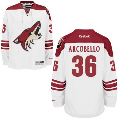 Mark Arcobello Arizona Coyotes #36 Road Big And Tall Jersey - White