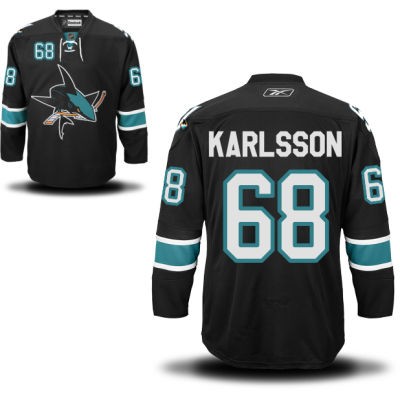 Melker Karlsson San Jose Sharks #68 Alternate Big And Tall Jersey - Black