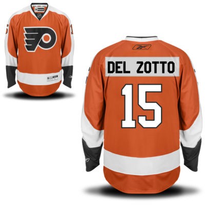 Michael Del Zotto Philadelphia Flyers #15 Home Big And Tall Jersey - Orange