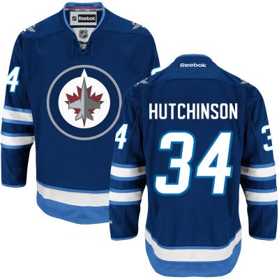 Michael Hutchinson Winnipeg Jets #34 Home Big And Tall Jersey - Blue