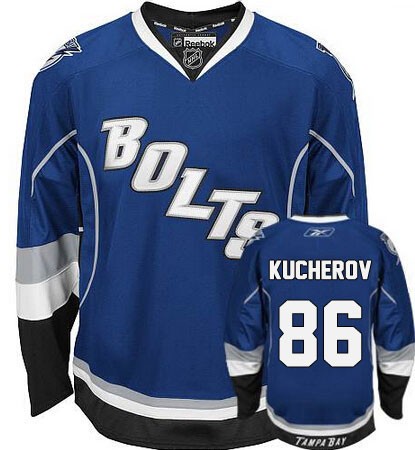 Nikita Kucherov Tampa Bay Lightning #86 Alternate Bolts Big And Tall Jersey - Blue