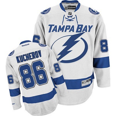 Nikita Kucherov Tampa Bay Lightning #86 Road Big And Tall Jersey - White