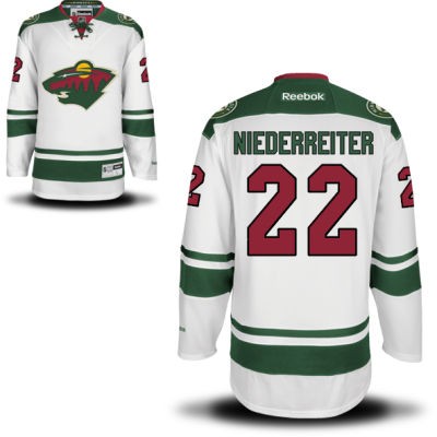 Nino Niederreiter Minnesota Wild #22 Road Big And Tall Jersey - White