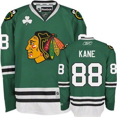 Patrick Kane Chicago Blackhawks #88 Saint Patrick's Day Big And Tall Jersey - Green