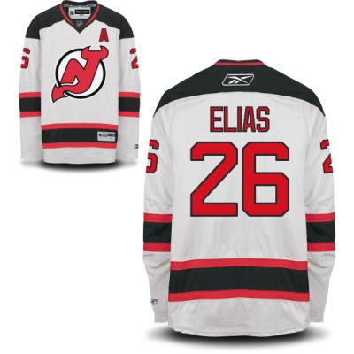 Patrik Elias New Jersey Devils #26 Road A Patch Big And Tall Jersey - White