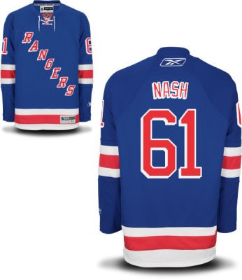 Rick Nash New York Rangers #61 Home Big And Tall Jersey - Blue