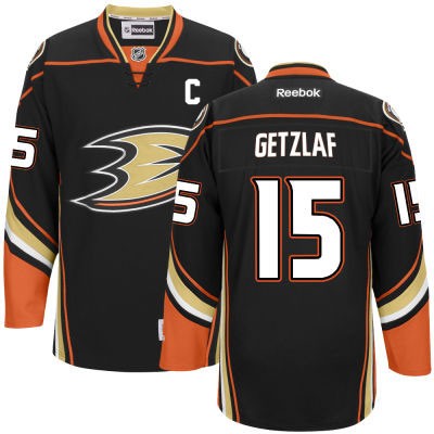 Ryan Getzlaf Anaheim Ducks #15 Home C Patch Big And Tall Jersey - Black