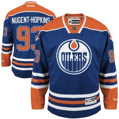 Ryan Nugent Hopkins Edmonton Oilers #93 Home Big And Tall Jersey - Blue