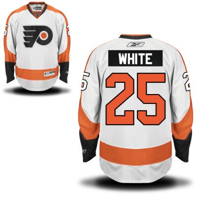 Ryan White Philadelphia Flyers #25 Road Big And Tall Jersey - White