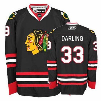 Scott Darling Chicago Blackhawks #33 Alternate Big And Tall Jersey - Black