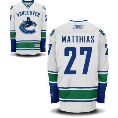 Shawn Matthias Vancouver Canucks #27 Road Big And Tall Jersey - White