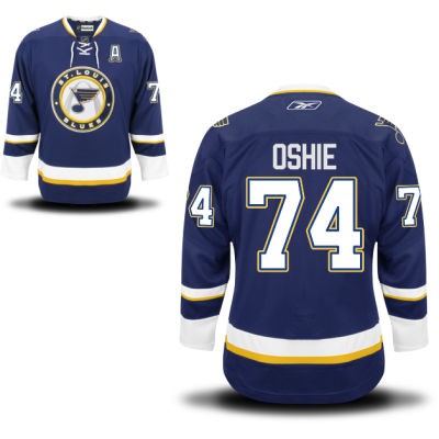 T. J. Oshie St. Louis Blues #74 Third A Patch Big And Tall Jersey - Blue