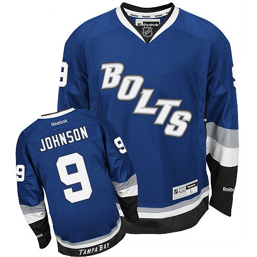 Tyler Johnson Tampa Bay Lightning #9 Alternate Bolts Big And Tall Jersey - Blue