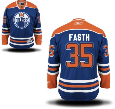 Viktor Fasth Edmonton Oilers #35 Home Big And Tall Jersey - Blue