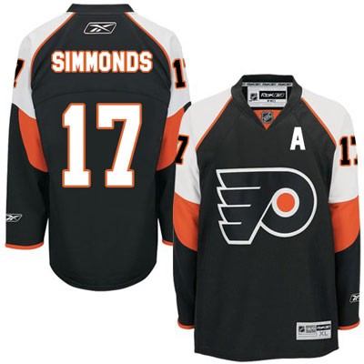 Wayne Simmonds Philadelphia Flyers #17 Alternate A Patch Big And Tall Jersey - Black