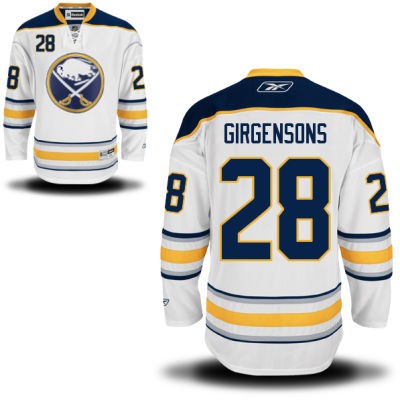 Zemgus Girgensons Buffalo Sabres #28 Road Big And Tall Jersey - White