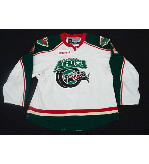 Custom 2009 10 AHL Houston Aeros 12 Cody Almond White Hockey Jersey