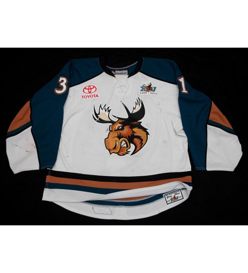 Custom 2010 11 AHL Manitoba Moose 31 Eddie Lack Hockey Jersey White