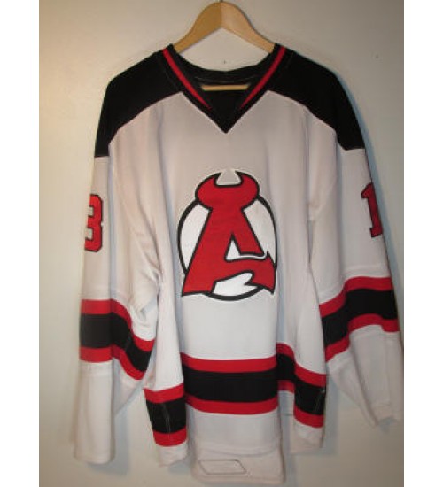 Custom AHL Albany Devils 18 JS Berube Hockey Jersey Home White