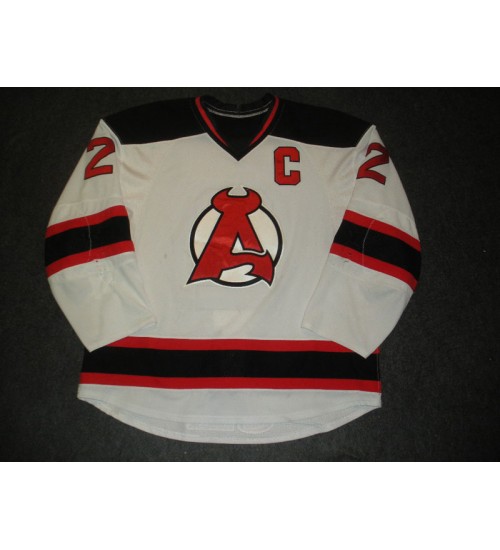 Custom AHL Albany Devils 2 Jay Leach Jersey Away White