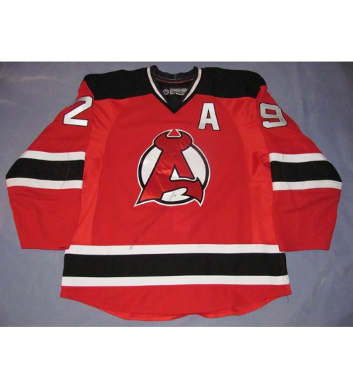 Custom AHL Albany Devils 29 Anderson Hockey Jersey Road Red