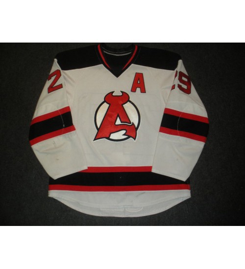 Custom AHL Albany Devils 29 Matt Anderson Jersey Away White