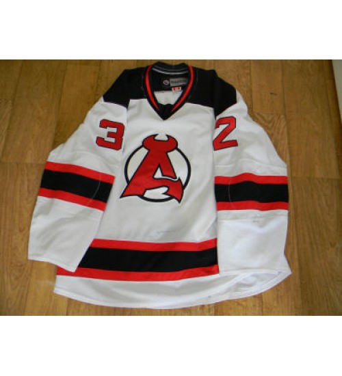 Custom AHL Albany Devils 32 Harry Young Hockey Jersey Home White