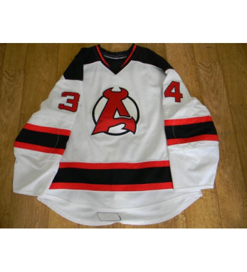 Custom AHL Albany Devils 34 PLL Leblond Hockey Jersey Home White