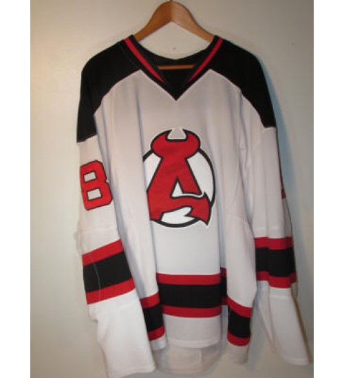 Custom AHL Albany Devils 8 Matt Corrente Hockey Jersey Home White