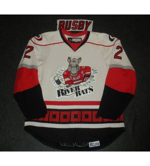 Custom AHL Albany River Rats 2 Noah Babin Jersey Road White