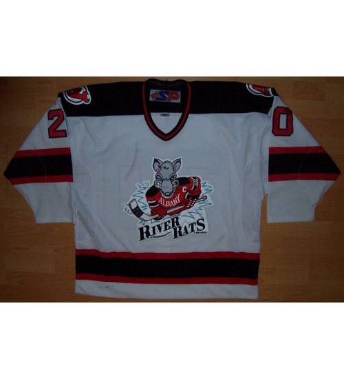 Custom AHL Albany River Rats 20 Ryan Murphy Jersey Road White