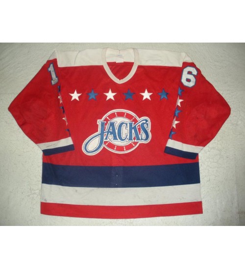 Custom AHL Baltimore SkipJacks 16 Thomas Sjogren Jersey Home Red