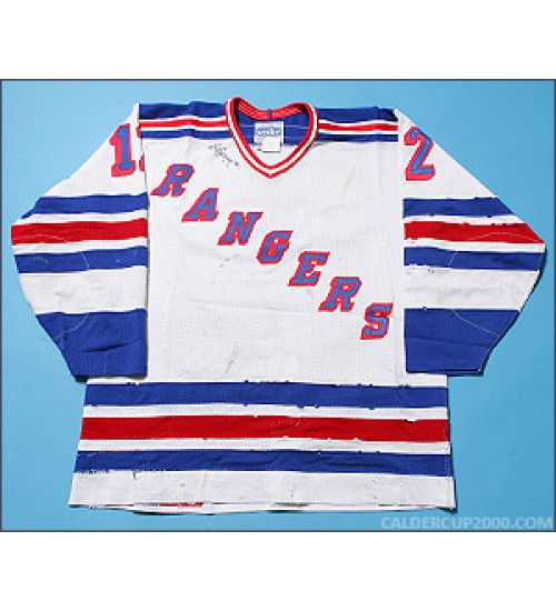 Custom AHL Binghamton Rangers 12 Ken Gernander Jersey Home White