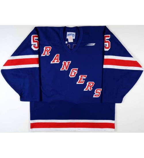 Custom AHL Binghamton Rangers 5 Todd Hall Jersey Road Blue