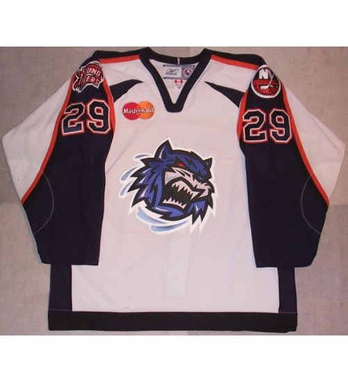 Custom AHL Bridgeport Sound Tigers 29 Petteri Nokelainen Jersey White