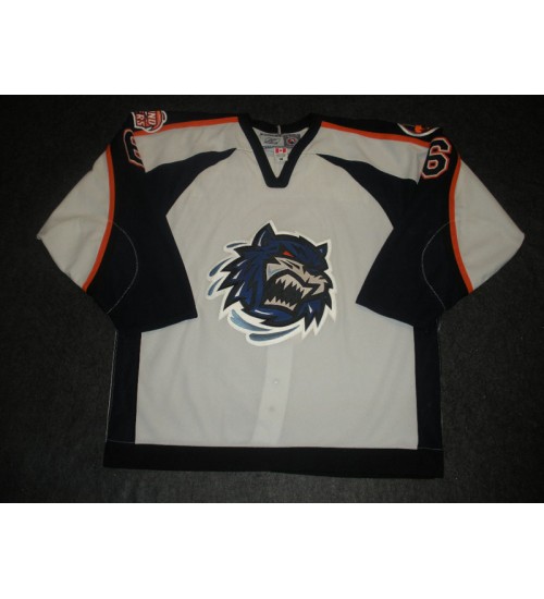 Custom AHL Bridgeport Sound Tigers 6 Joel Bouchard Jersey White