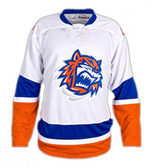 Custom AHL Bridgeport Sound Tigers Jersey Home White