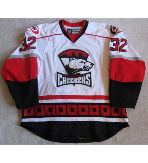 Custom AHL Charlotte Checkers 32 Oskar Osala Jersey White