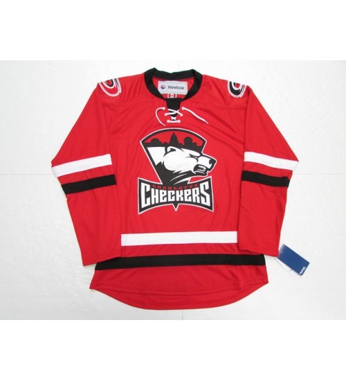 Custom AHL Charlotte Checkers Hockey Jersey Red