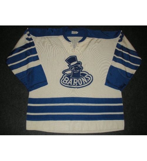 Custom AHL Cleveland Barons 3 Gary Geldart Jersey White Blue