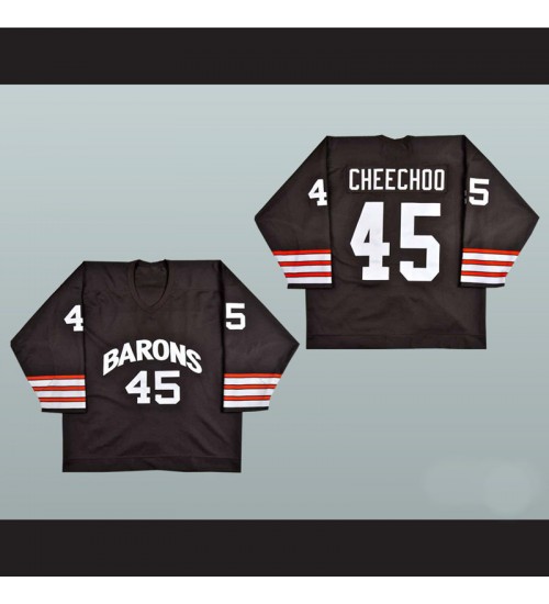 Custom AHL Cleveland Barons 45 Jonathan Cheechoo Hockey Jersey Black