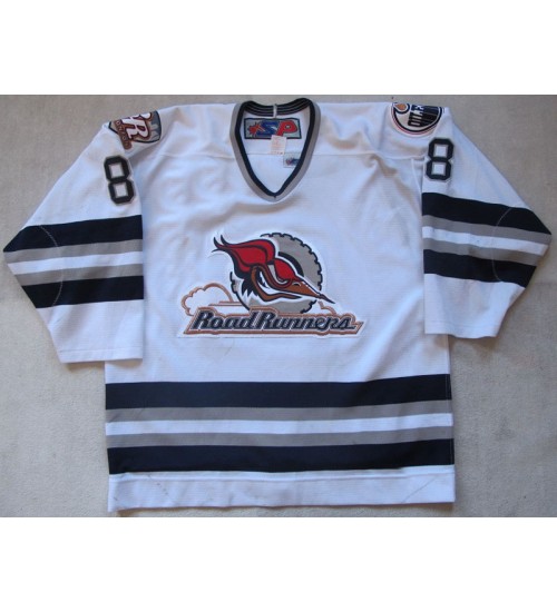 Custom AHL Edmonton Roadrunners 8 Tony Salmelainen Hockey Jersey Home White