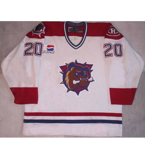 Custom AHL Hamilton Bulldogs 20 Eero Somervuori Hockey Jersey Home White