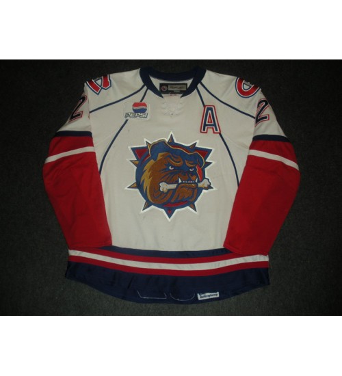 Custom AHL Hamilton Bulldogs 21 Jonathan Ferland Authentic Hockey Jersey White