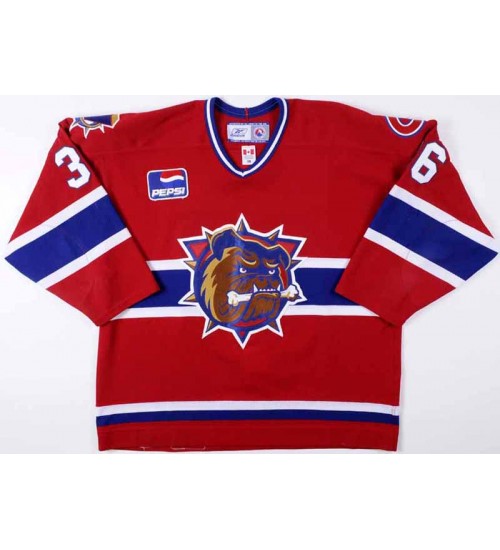 Custom AHL Hamilton Bulldogs 36 Raitis Ivanans Authentic Hockey Jersey Red